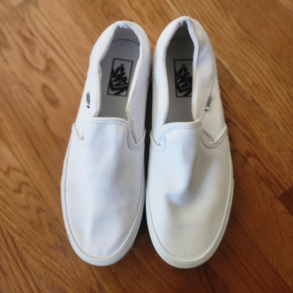 Vans Classic White Slip-On Sneakers